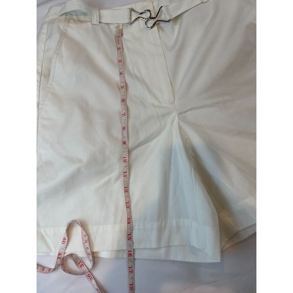 Liz Claiborne Women Chino Shorts High Rise 100% Cotton Outdoor White Size 12 - Picture 3 of 7
